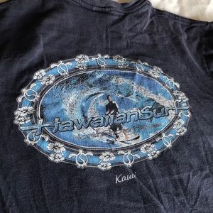 Hawaiian surf t-shirt size M navy blue